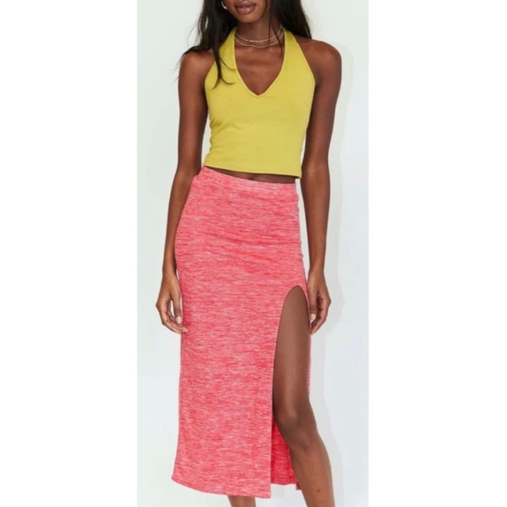 PRINCESS POLLY Galactic Midi Skirt Red